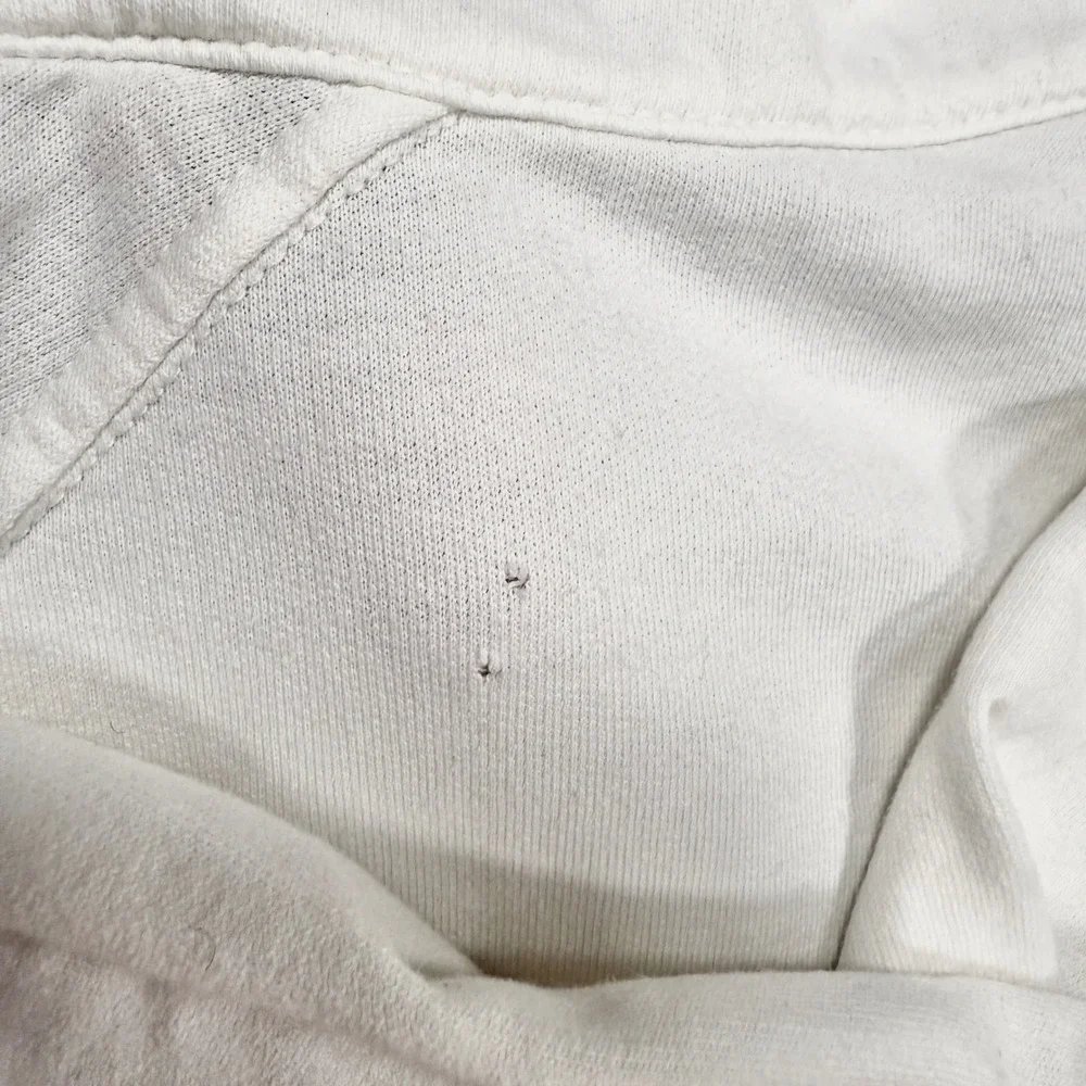 CP‎ Company Mens Medium White Quarter Zip Lens Sleeve Sweatshirt Made in Italy